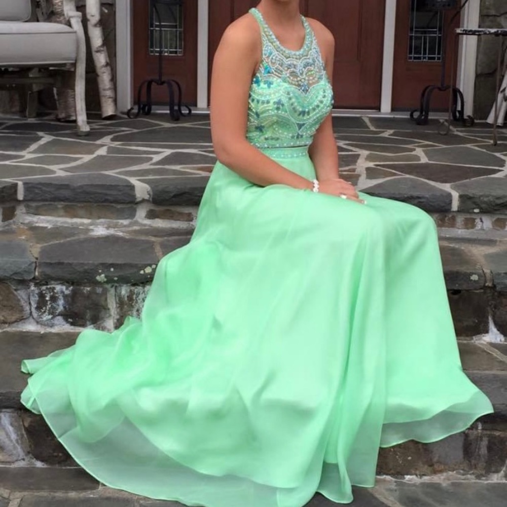 Two piece prom dress